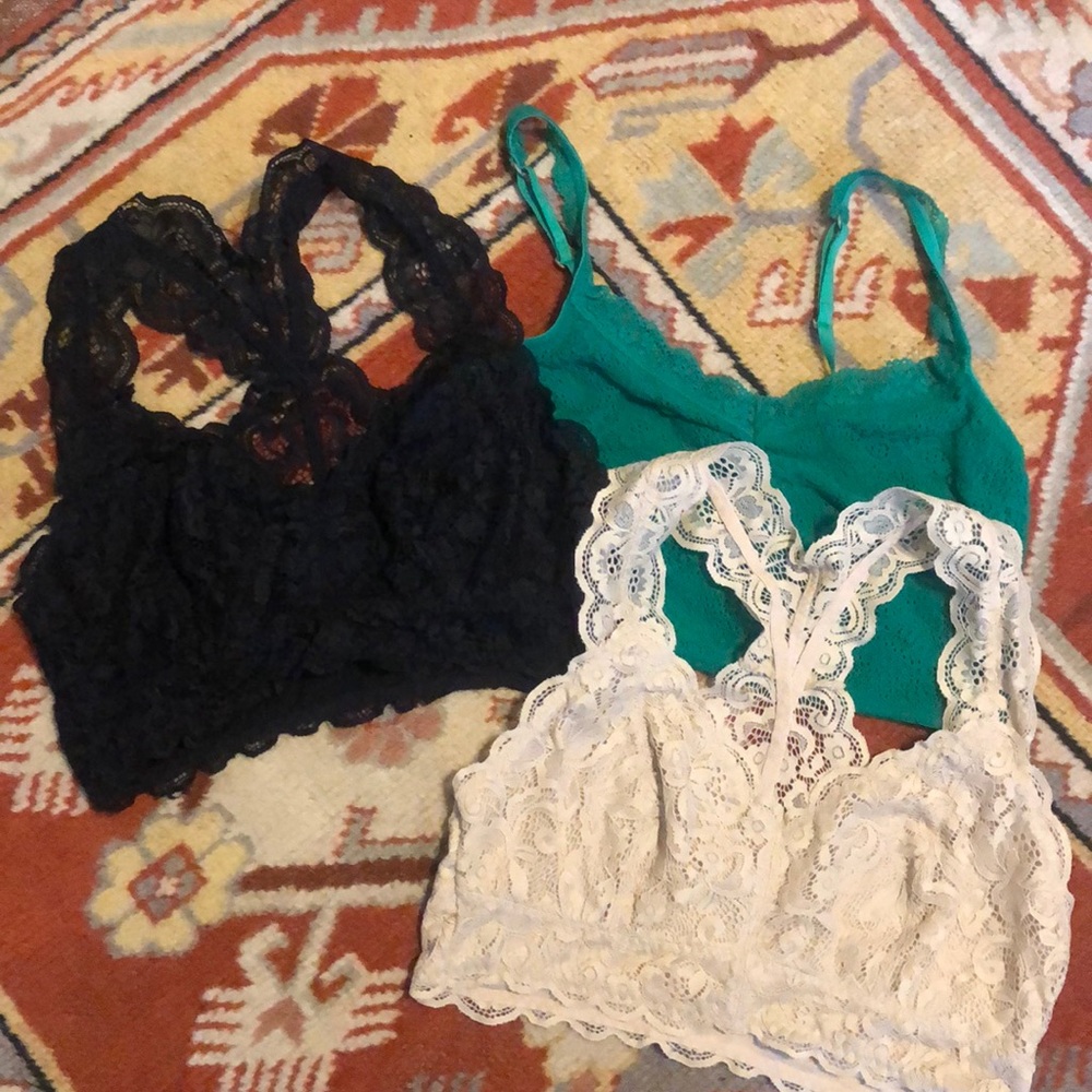 🌻 Bralette Lot Lace Racer back Non padded SZ M
